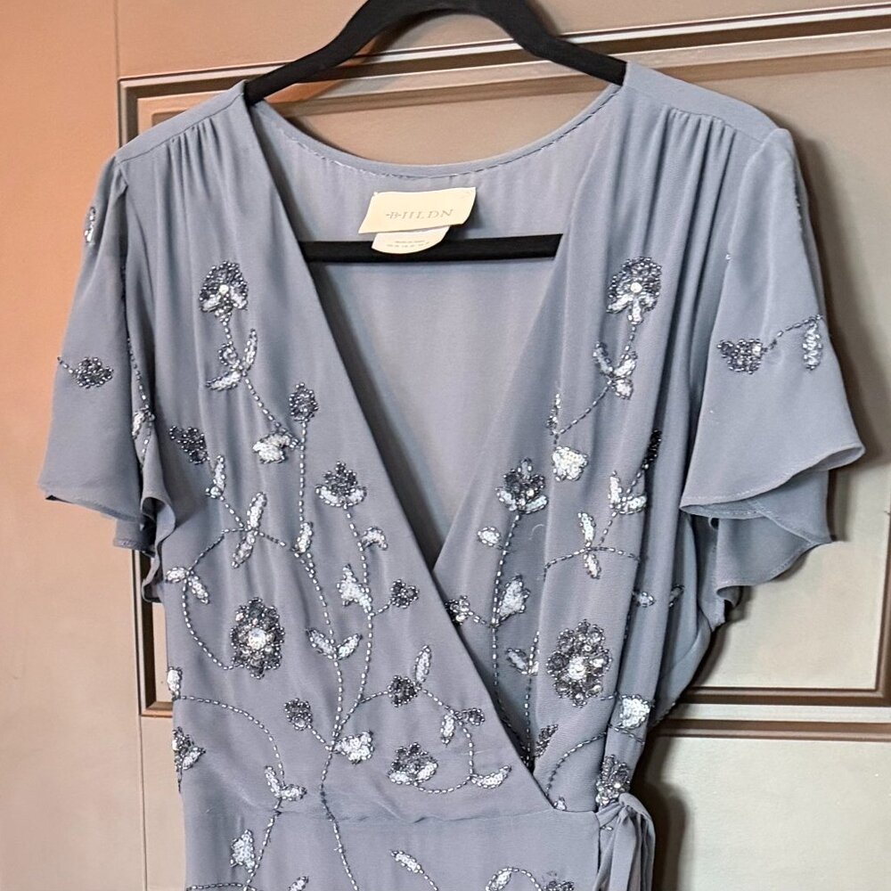 BHLDN Beaded Grey Dress